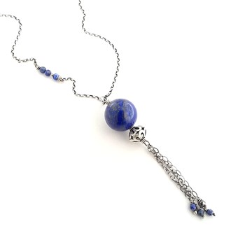 Sautoir Ethnique Lapis Lazuli Argent 925