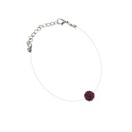Bracelet nylon et perle de shambalah rose