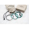 Bracelet Perles Heishi Pierres Naturelles Jaspe Impérial Bleu Ciel Planète Acier - vue V5