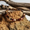 Bracelet Perles Heishi oeil De Tigre Jaspe Jaune Clair Agate Rouge - vue V3