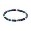 Bracelet Perles Heishi Agate Noire Et Jaspe Vert Impérial - vue V1