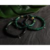 Bracelet Perles Heishi Agate Noire Et Jaspe Vert - vue V5