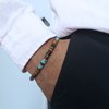 Bracelet Perles Heishi oeil De Tigre Agate Rouge Et Turquoise - vue V2