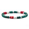 Bracelet Perles Heishi Jaspe Vert Et Rouge - vue V1