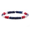 Bracelet Perles Heishi Jaspe Bleu Et Rouge - vue V1