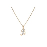 Collier Initiale Plaqué or - Lettre B