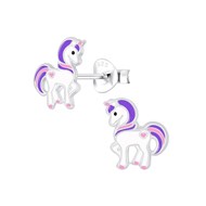 Boucles d'oreilles enfant Licorne en argent 925