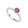 Bague ADEN Or 585 Blanc Rubis et diamants 2.4grs - vue V1