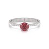 Bague ADEN Or 585 Blanc Rubis et diamants 2.4grs - vue V3