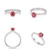 Bague ADEN Or 585 Blanc Rubis et diamants 2.4grs - vue V4