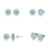 Boucles d'oreilles ADEN Or 585 Blanc Aigue-Marine et Diamant 2.61grs - vue V2
