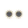 Boucles d'oreilles ADEN Or 585 Jaune Diamant noir 2.61grs - vue V1