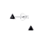 Boucles d'oreilles triangle en argent 925 avec oxyde de zirconium