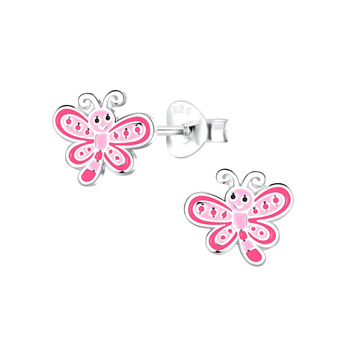 Boucles d'oreilles enfant libellule en argent 925