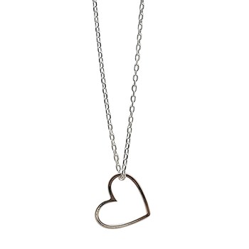 Collier mini coeur Charly argent 45 cm