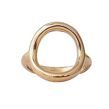 Bague grand rond or femme