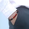 Bracelet Perles Heishi Agate Noire Et Agate Rouge-XS-14cm - vue V2