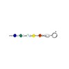 Bracelet Argent - Boules facettes multicolores - vue V1