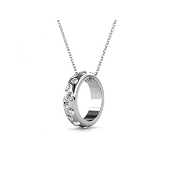 Joy pendant - Silver and crystal