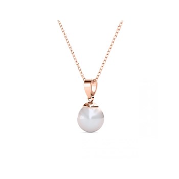 Full Moon Pearl Pendants - Rose Gold