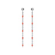 Boucles d'oreilles argent - Olives roses