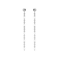 Boucles d'oreilles argent - Olives blanches