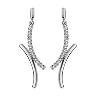 Boucles d'oreilles croisées - Argent