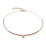 Collier Coeur de Lion Brilliant Square or rose-beige
