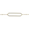 Bracelet Brillaxis motif ovale or jaune 18 carats - vue V1