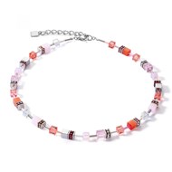 Collier Coeur de lion GeoCUBE® Joyful Colours Rouge