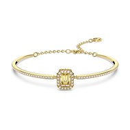 Bracelet jonc Swarovski Millenia doré cristal jaune