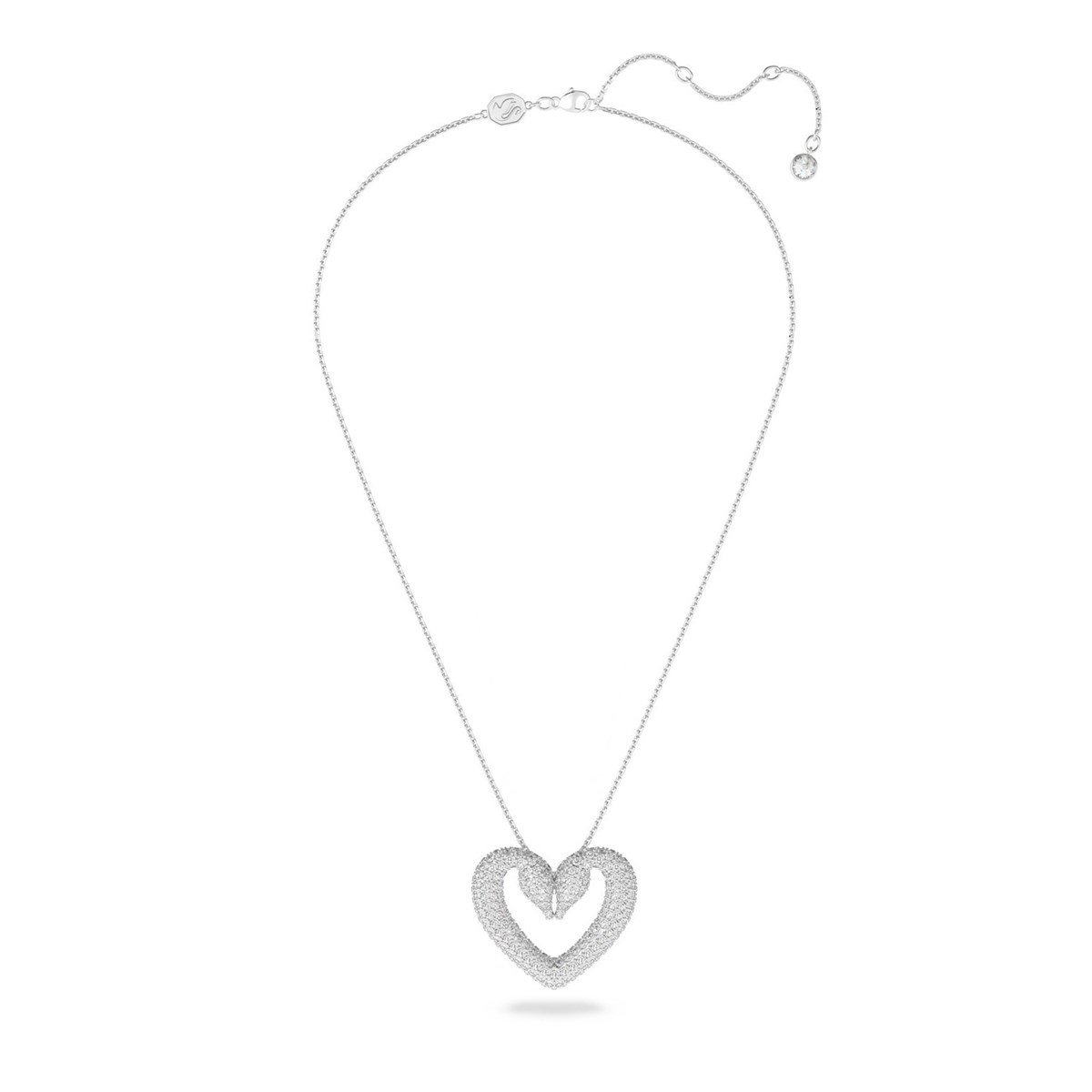 Collier Swarovski Una coeur blanc - vue 3