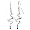 Boucles d'oreilles SC Crystal ornées d'un véritable diamant noir - vue V1