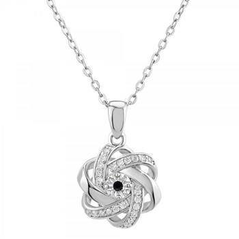 Collier SC Crystal orné d'un véritable diamant noir