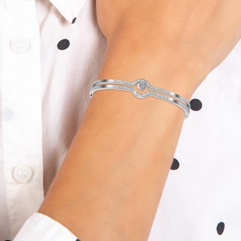 SC Kristallen armband versierd met een echte diamant