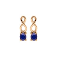 Boucles d'oreilles Vermeil - Saphir et infini