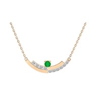 Collier Vermeil - Emeraude et topazes