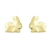 Boucles d'oreilles petit lapin Plaqué OR 750 3 microns - vue V1