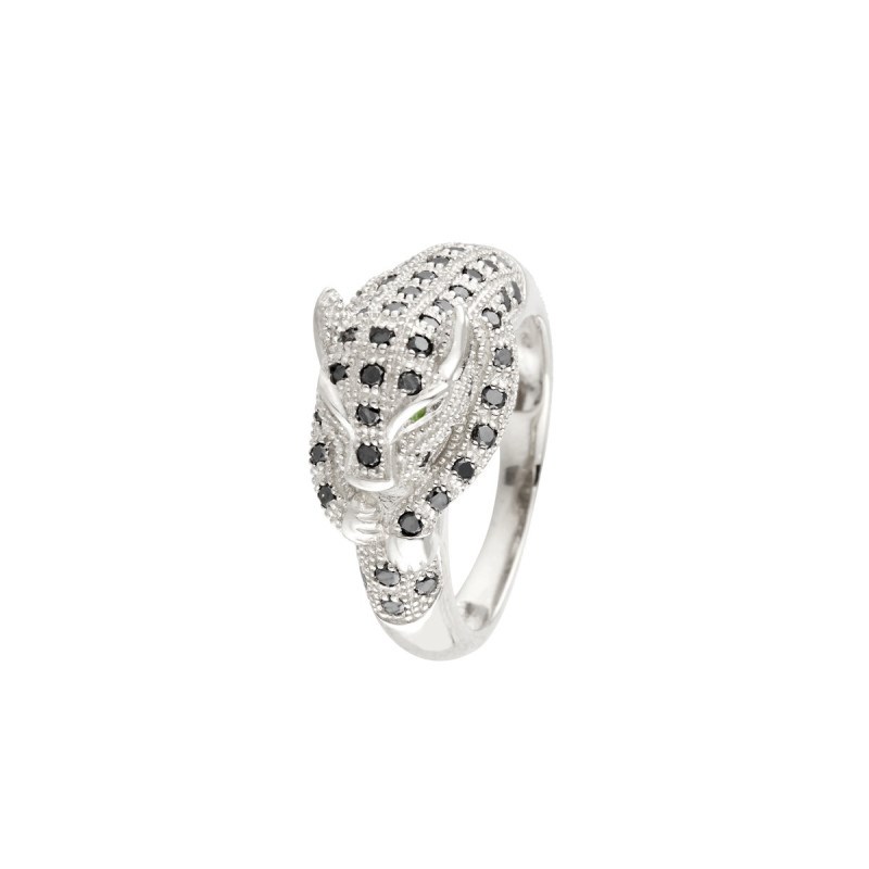 Bague 'Emeline' Or blanc et Grenat