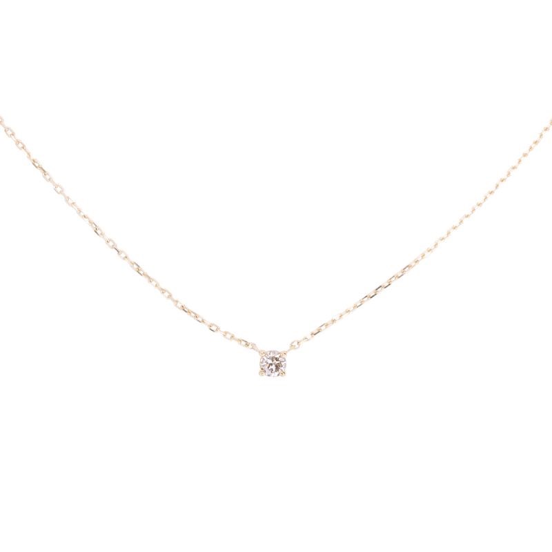 Collier solitaire Or et Diamants - vue 2