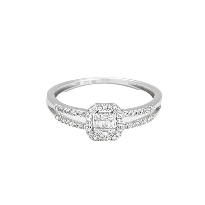 Bague 'Brillants Baguettes' Or et Diamants