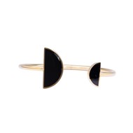 Bracelet émail Noir ouvert