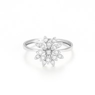 Bague ' Rosaline' Or blanc et Diamant