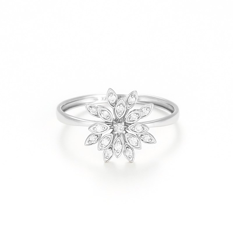 Bague ' Rosaline' Or blanc et Diamant