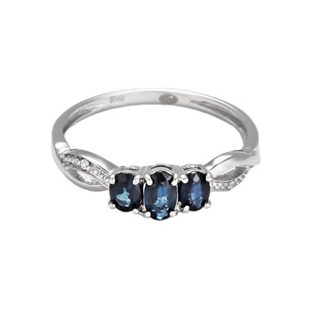Bague 'Trio Azul' Or, Saphirs et Diamants