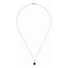 Pendentif Or Blanc et oxydes de zirconium  'Bleu merveilleux' + chaîne argent offerte - vue V4