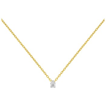 Collier diamant 0.07CT - Or jaune 9 carats