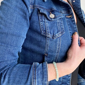 Stretcharmband met groene aventurijnkralen