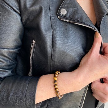 Stretch armband met Tijgeroog kralen