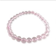 Bracelet extensible avec perles Quartz Rose